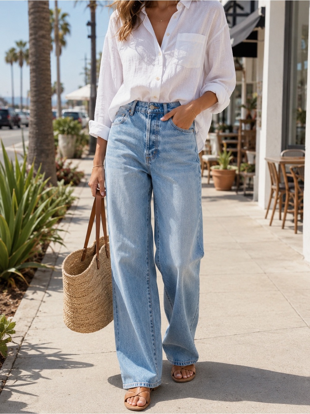 NWT Rolla's Stevie Relaxed Straight Jeans Brad Blue High Rise 28 x 30